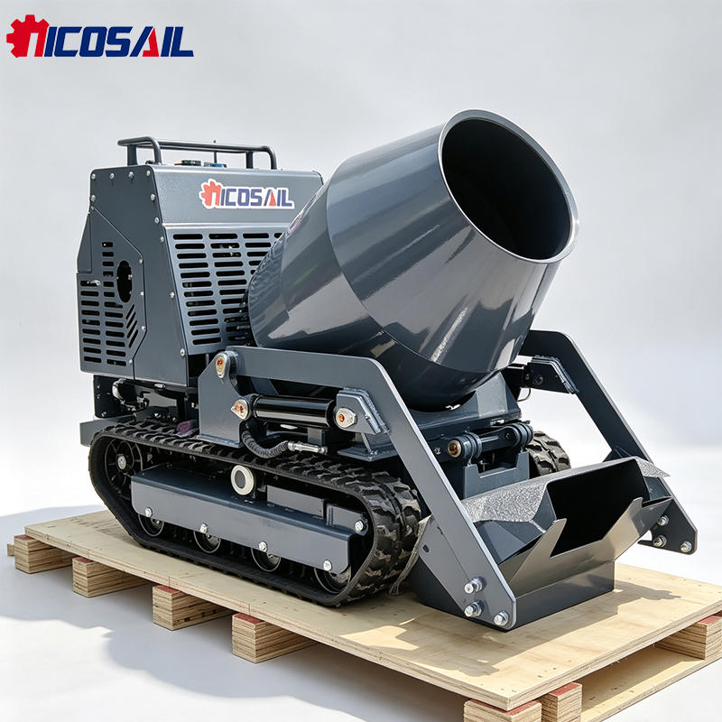 Concrete Mixer Machine - Mini Bétonnière sur chenilles avec système