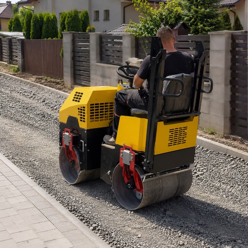 Heavy Equipment Construction - Compacteur vibrant à double tambour, équipement