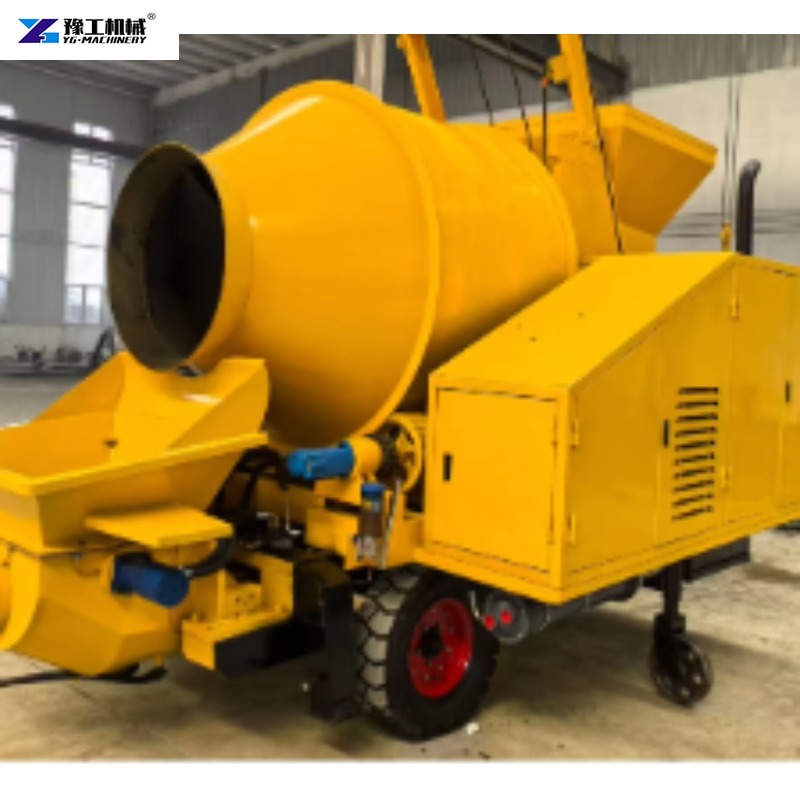 Concrete Mixer Machine - Bétonnière sur remorque avec pompe de