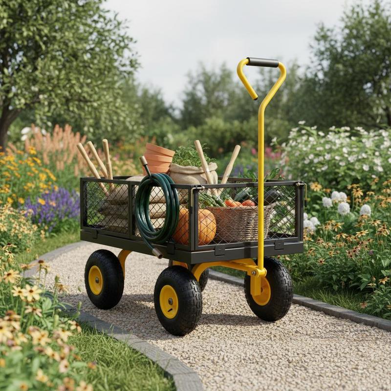 Chariot de jardin en acier 900 - Heavy Equipment Working avis et prix