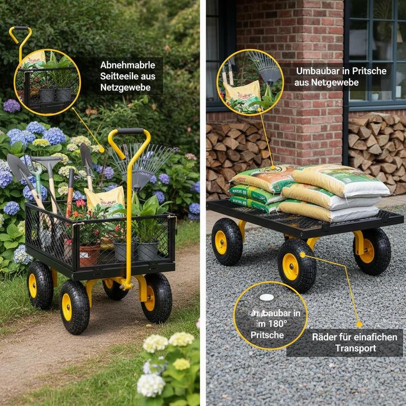 Chariot de jardin en acier 900 - Heavy Equipment Working avis et prix