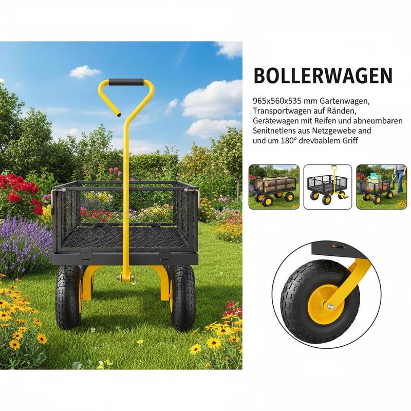 Chariot de jardin en acier 900 - Heavy Equipment Working avis et prix