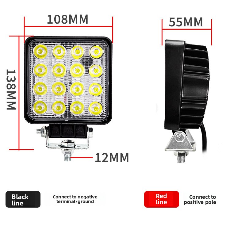 Phare de travail LED 48W 16 LE - Heavy Equipment Working avis et prix