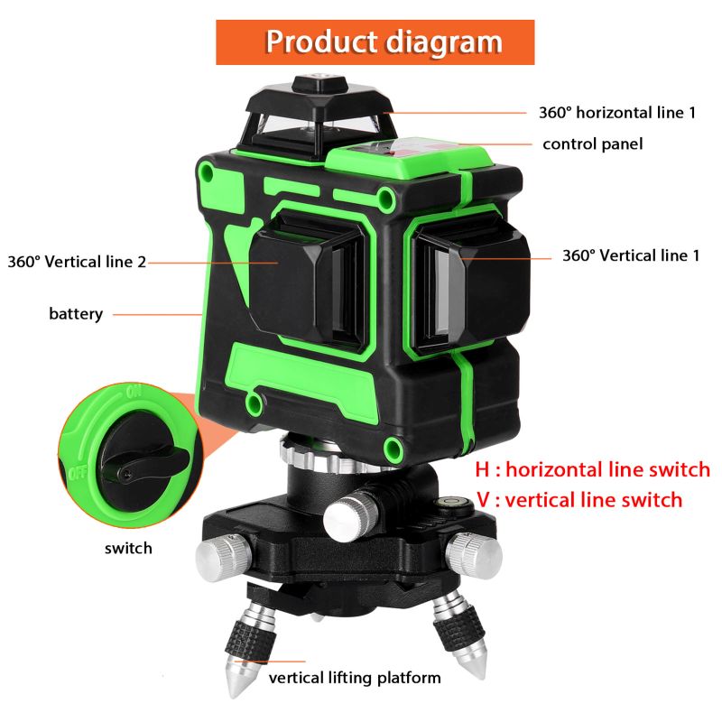 Kit de niveau laser de constru - Laser Level Rotary avis et prix