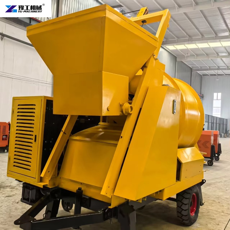 Bétonnière sur remorque avec p - Concrete Mixer Machine avis et prix